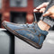 Zapato Plano de Cuero Genuino con Punta Redonda y Tacón Bajo