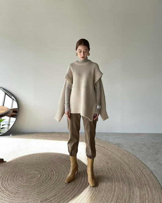 Suéter Tejido de Diseño Irregular - Image 3