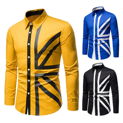 Camisa Vaquera Occidental Manga Larga con Costuras de Diseño para Hombre - Image 4