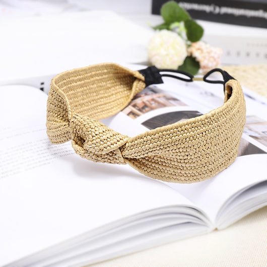 Diadema Tejida a Mano de Rafia Ancha - Accesorios para Cabello Literarios - Image 7