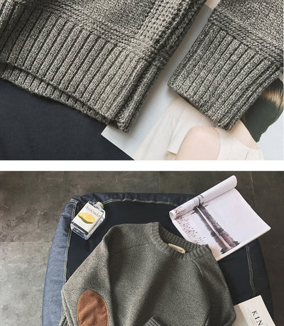 Suéter Retro Japonés de Color Sólido Estilo Coreano para Hombre - Image 16
