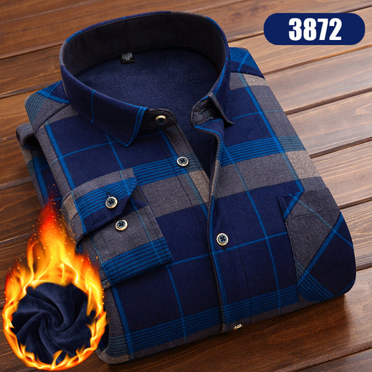 Camisa Cuadriculada Térmica para Hombre Talla Grande - Image 26