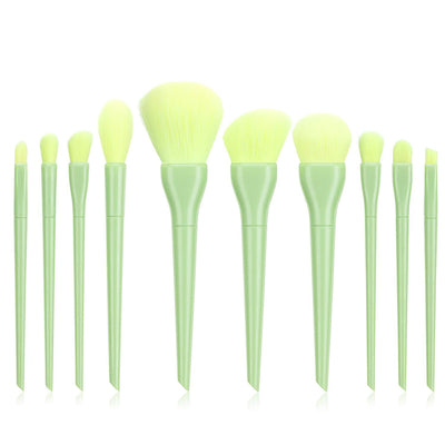 Set de 10 Brochas de Maquillaje Colores Pastel con Cerdas Suaves - Image 6