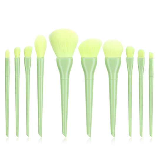 Set de 10 Brochas de Maquillaje Colores Pastel con Cerdas Suaves - Image 6