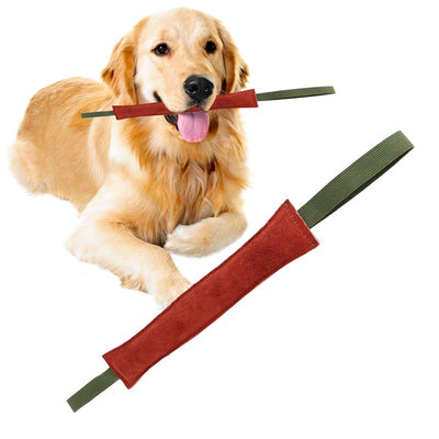Juguete de Entrenamiento para Perros - Palo de Cuero Genuino para Desarrollo de Fuerza de Mordida