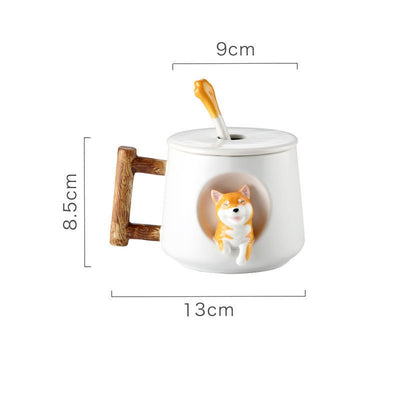 Taza de Cerámica Shiba Inu y Corgi para Parejas - Image 17