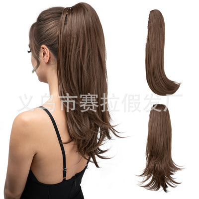 Peluca Corta Estilo Europeo Americana con Cola de Caballo para Mujer - Image 11