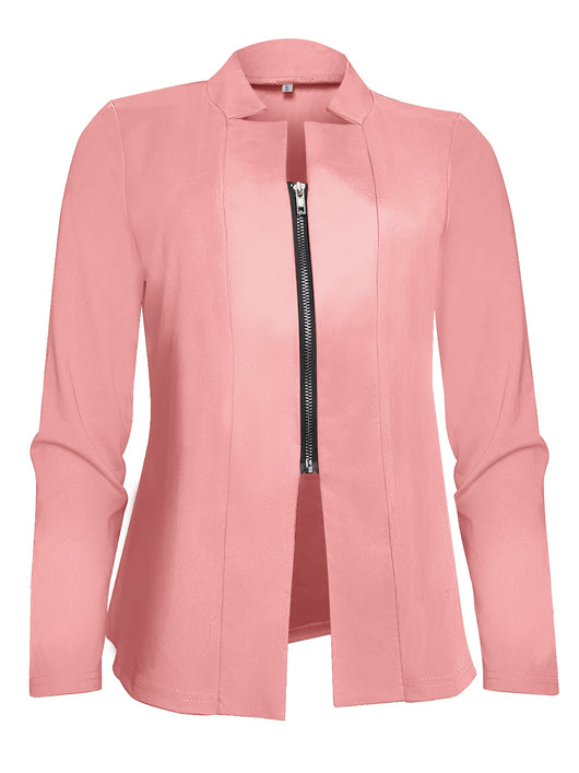 Chaqueta Blazer Mujer Cierre Cremallera Corte Entallado - Image 30
