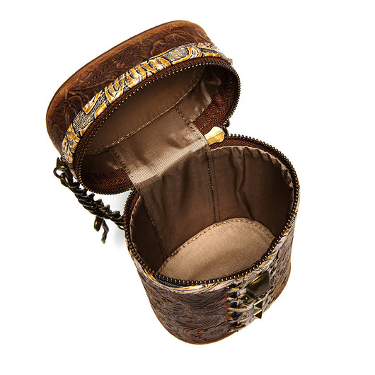 Bolso Bucket Retro de Cuero Genuino para Mujer - Image 7