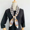 Large Square Twill Silk Scarf Carriage - Elegance and Sophistication