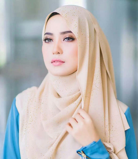 Turbante de Gasa con Perlas y Lentejuelas - Image 4