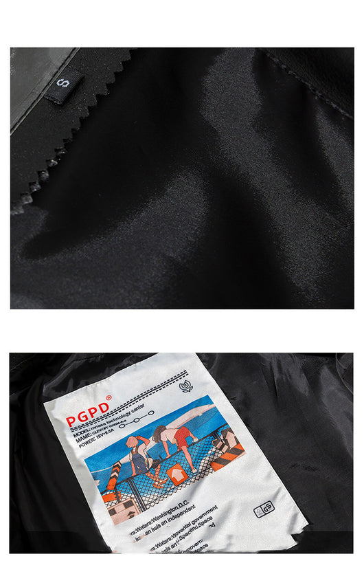 Chaqueta de Cuero para Hombre con Solapa Ancha - Estilo Moderno y Elegante - Image 10