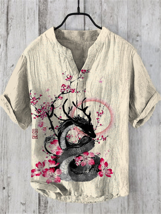 Camisa Hawaiana Navideña Casual con Estampado Santa para Hombre - Image 11