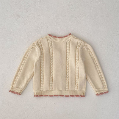 Cardigan Tejido para Niña con Bordado Floral Delicado - Image 16