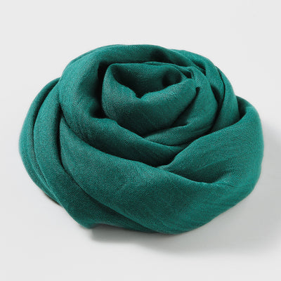 Pañuelo de Algodón y Lino Artístico de Color Sólido para Mujer - Image 22
