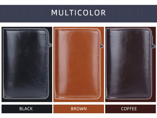 Cartera Minimalista de Cuero Engrasado con Protección Antimagnética - Image 14