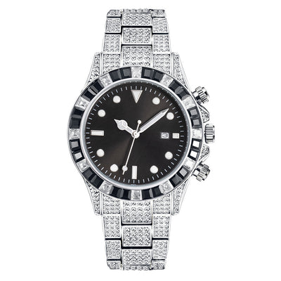Reloj de Cuarzo Luminoso con Diamantes y Patrón Solar Bicolor - Image 5