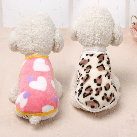 Abrigo para Perro Estampado Leopardo - Chaleco de Terciopelo Elegante - Image 2