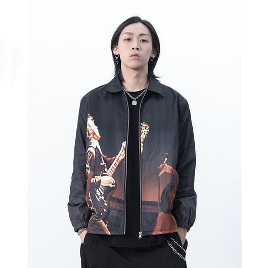 Chaqueta Estampado Rock Personalidad Unisex - Image 8