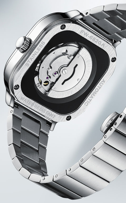 Reloj Mecánico Automático Cuadrado Resistente al Agua con Esfera Luminiscente - Image 19