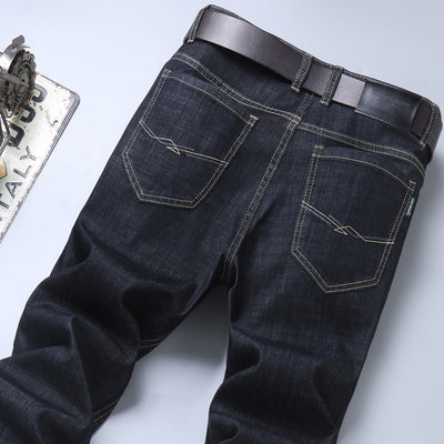 Pantalón Vaquero Hombre Cuatro Estaciones Algodón Cintura Media Stretch Negro - Image 13