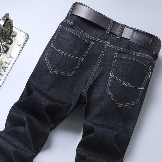 Pantalón Vaquero Hombre Cuatro Estaciones Algodón Cintura Media Stretch Negro - Image 13