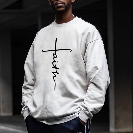 Sudadera con Capucha Estampada Cuello Redondo para Parejas