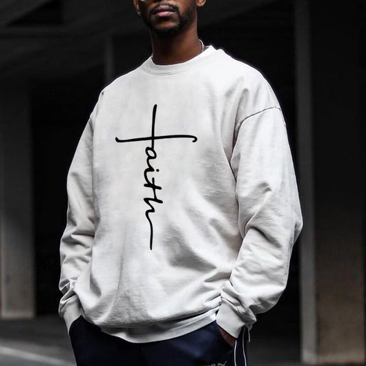 Sudadera con Capucha Estampada Cuello Redondo para Parejas