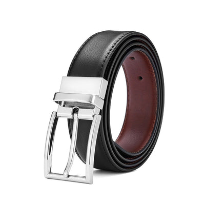 Cinturón de Cuero Genuino con Hebilla Giratoria para Hombre - Image 6