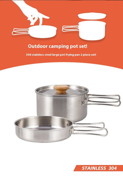 Olla y Sartén Plegable de Acero Inoxidable 304 para Camping y Montaña - Image 8
