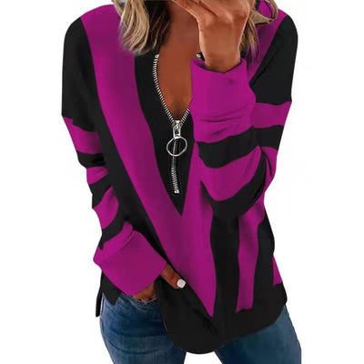 Sudadera Personalizada con Cierre V-Neck de Manga Larga - Image 5
