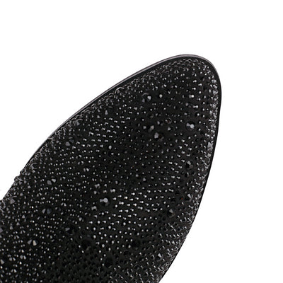 Botas Puntiagudas con Tacón Grueso y Detalles de Strass para Mujer - Image 12