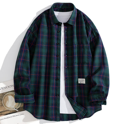 Camisa Casual de Cuadros Oversize para Hombre - Image 3