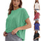 Blusa Suelta de Rayas con Mangas Murciélago - Top Cómodo y Versátil para Mujer