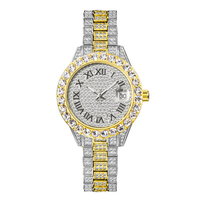 Reloj de Cuarzo para Mujer con Incrustaciones de Diamantes, Resistente al Agua y Esfera Luminosa - Image 4