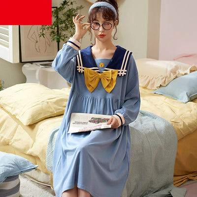 Pijama Largo de Algodón Puro para Mujer - Otoño e Invierno - Image 11