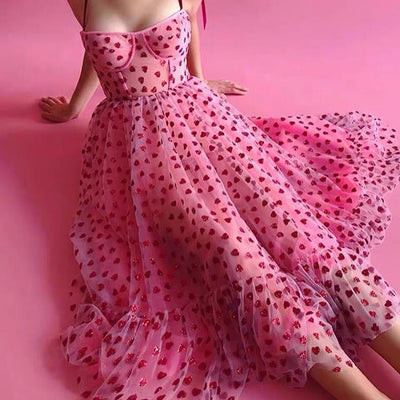 Vestido Lunares con Cintura Bandeau y Falda Amplia - Image 10