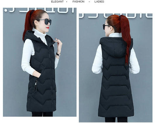 Chaleco Acolchado de Algodón para Mujer Talla Grande - Image 31