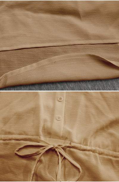 Blusa Larga de Gasa con Botones y Detalles Calados - Image 14