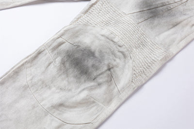 Pantalón Cargo Recto Holgado con Pliegues y Costuras Desgastadas - Image 12