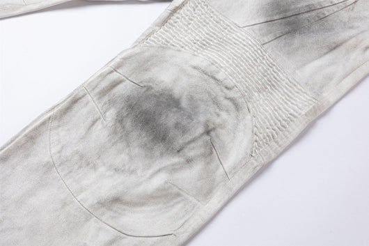 Pantalón Cargo Recto Holgado con Pliegues y Costuras Desgastadas - Image 12