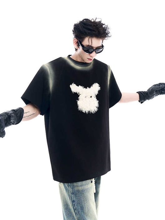 Playera Tie-Dye Suelta Manga Corta con Diseño Degradado Artístico - Image 11