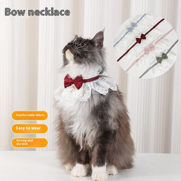 Collar Pañoleta de Encaje para Gatos Todas las Estaciones