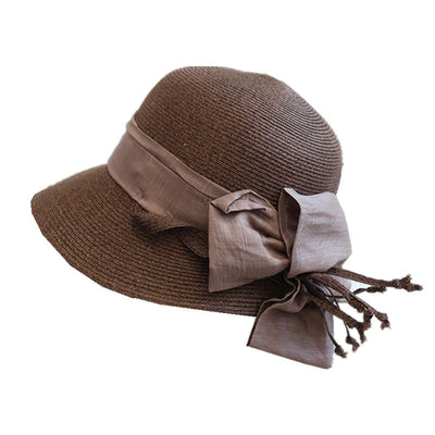 Sombrero de Paja con Ala Ondulada y Flores - Image 2