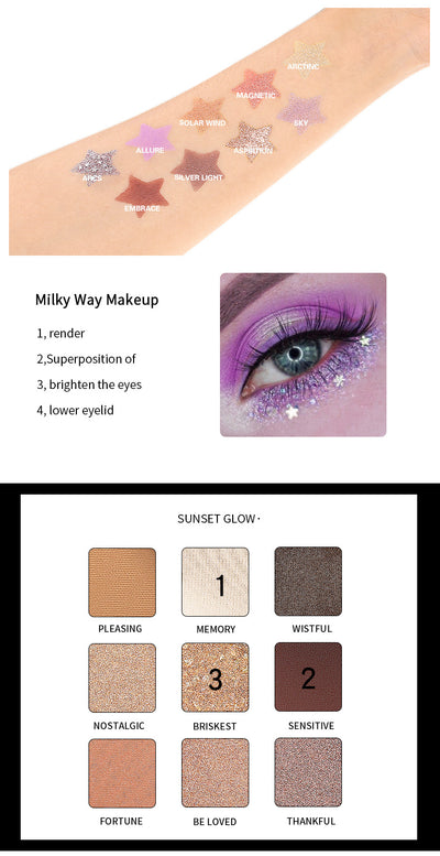 Paleta de Sombras Nacaradas con Purpurina - 9 Colores de Larga Duración - Image 14