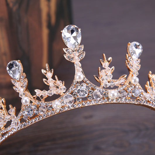 Corona Nupcial de Espiga de Trigo Artesanal con Diamantes - Image 10