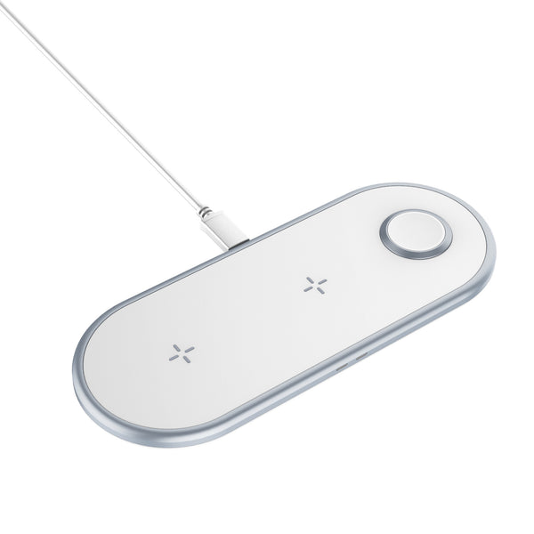 Cargador Inalámbrico 3 en 1 de 10W con Soporte para Teléfono