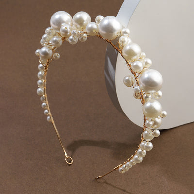 Diadema Nupcial Retro con Perlas - Diseño Minimalista Elegante