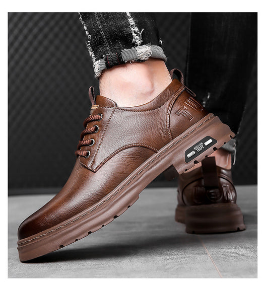Zapatos Casuales de Cuero para Hombre con Diseño Retro - Image 18
