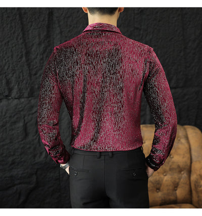 Camisa Slim Fit Brillante para Hombre - Estilo Personalidad - Image 19